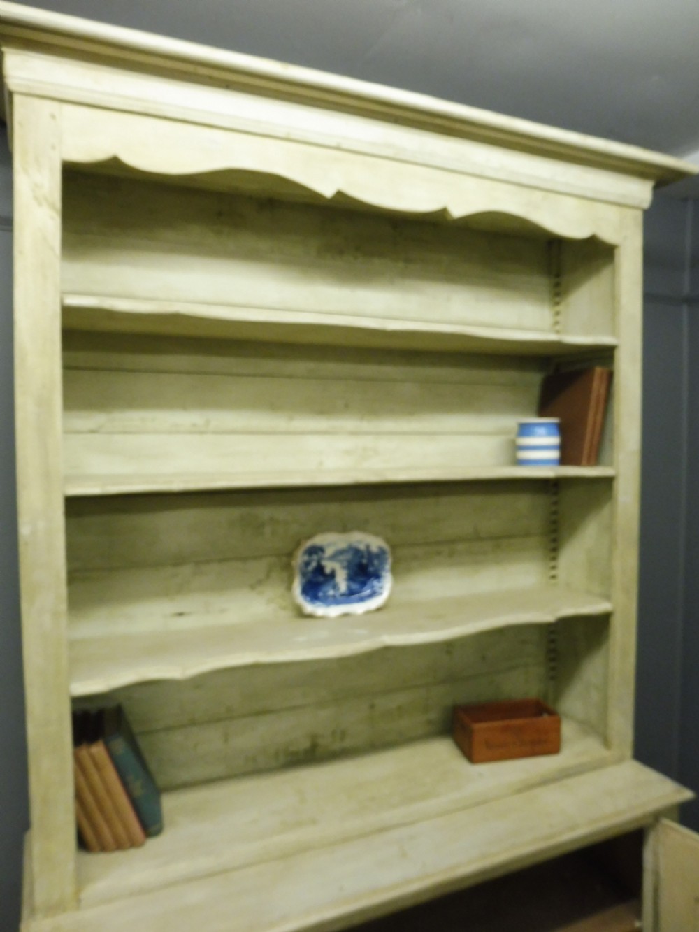 LARGE RUSTIC PAINTED FRENCH BOOKCASE View VIII
