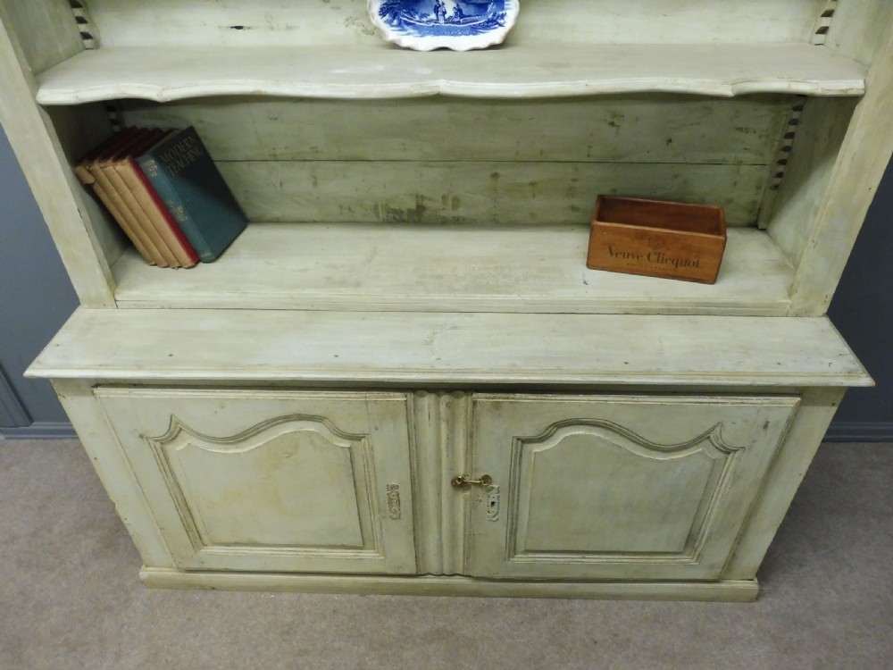 LARGE RUSTIC PAINTED FRENCH BOOKCASE View XV