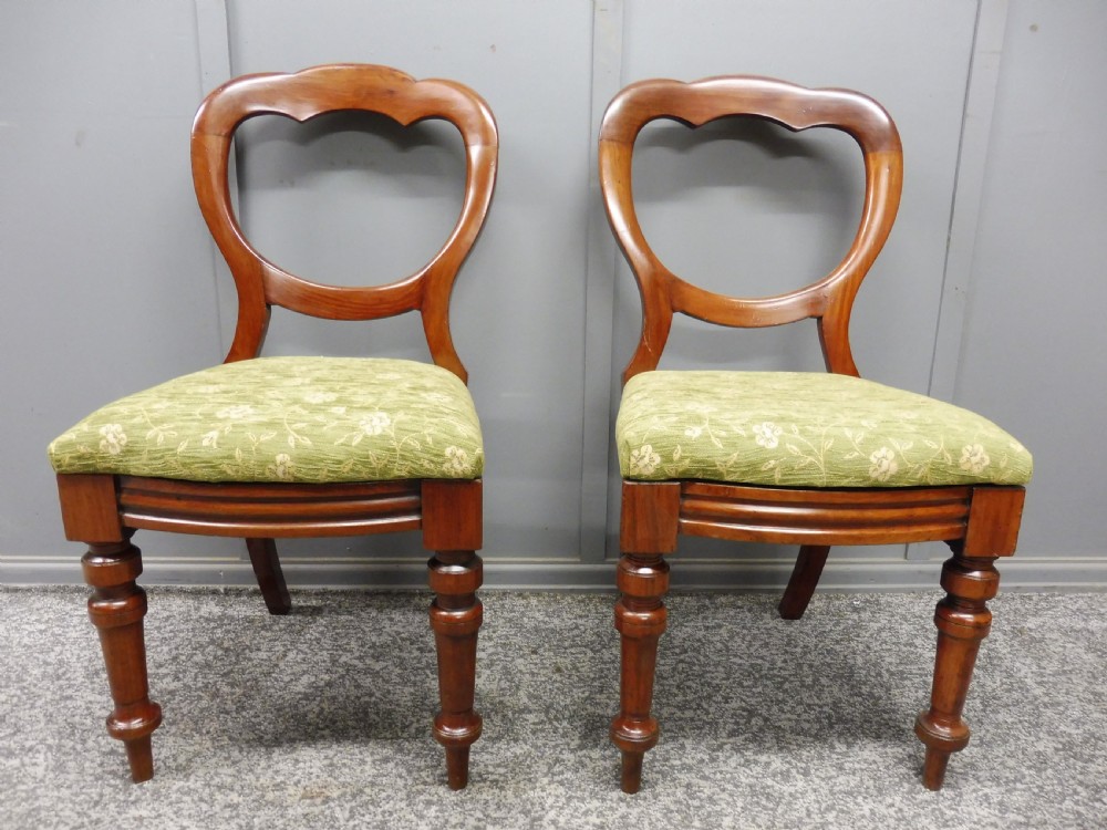 SET OF 12 VICTORIAN MAHOGANY BALLOON BACK DINING CHAIRS View VI
