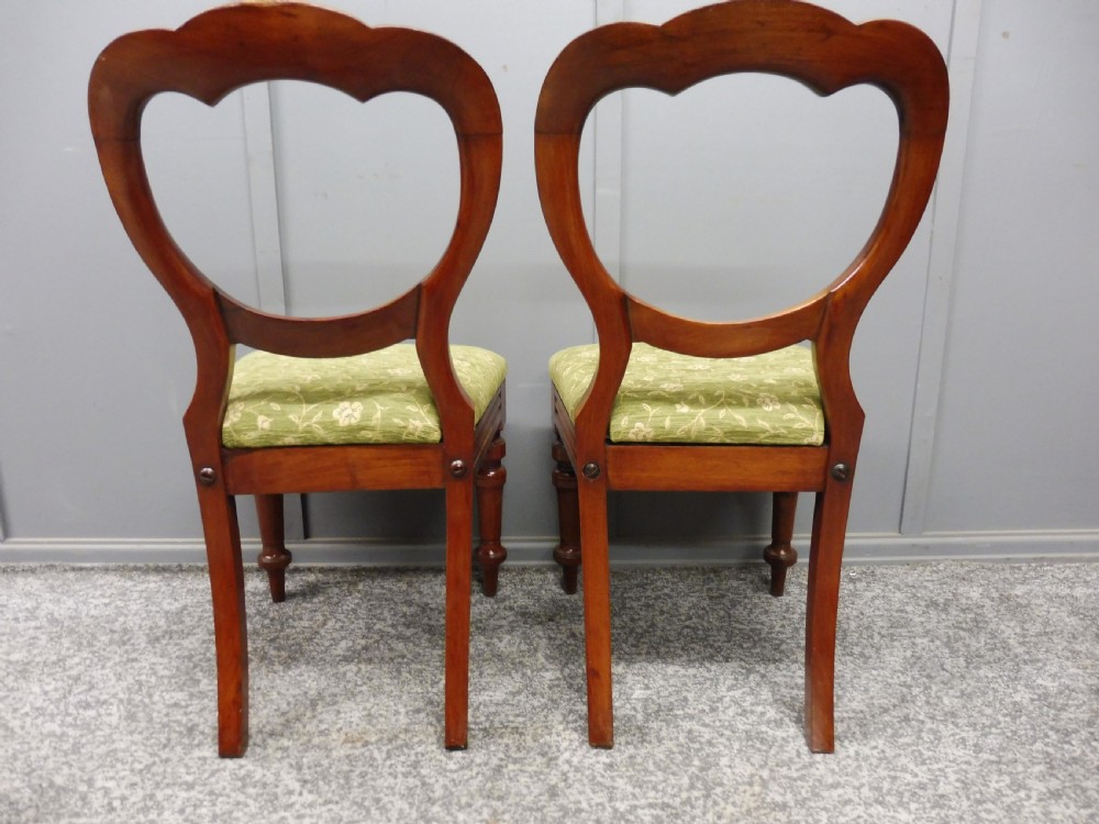 SET OF 12 VICTORIAN MAHOGANY BALLOON BACK DINING CHAIRS View VII