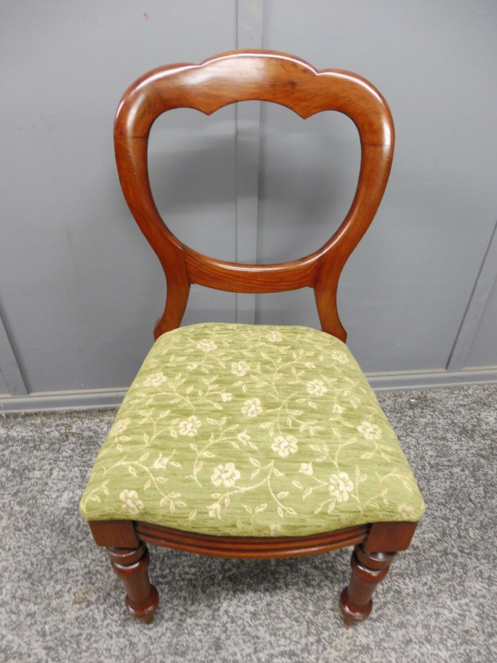 SET OF 12 VICTORIAN MAHOGANY BALLOON BACK DINING CHAIRS View XI