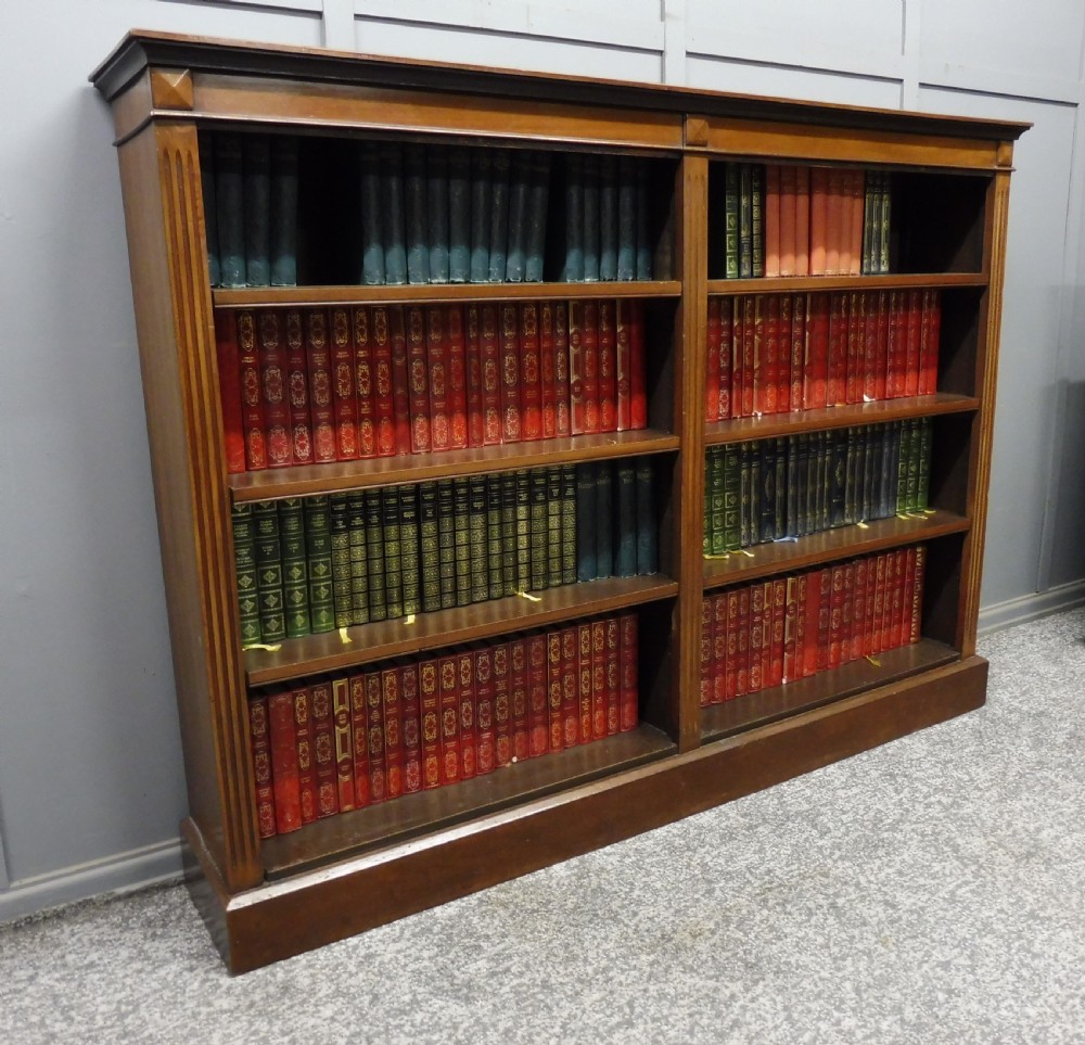 EDWARDIAN MAHOGANY OPEN BOOKCASE  View II