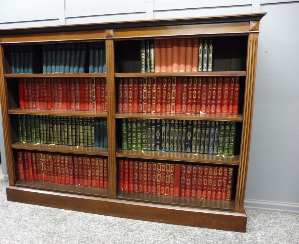 EDWARDIAN MAHOGANY OPEN BOOKCASE  View V