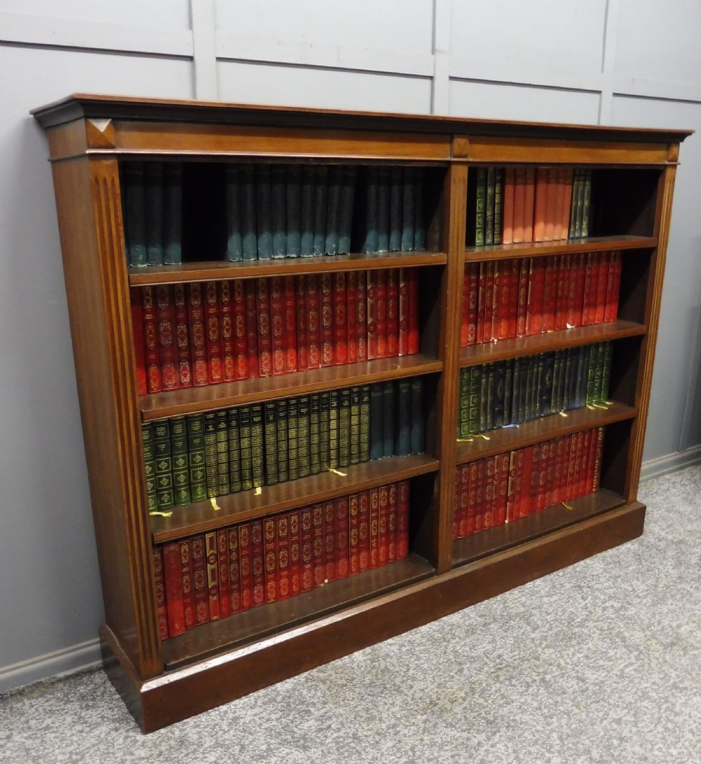 EDWARDIAN MAHOGANY OPEN BOOKCASE  View VI