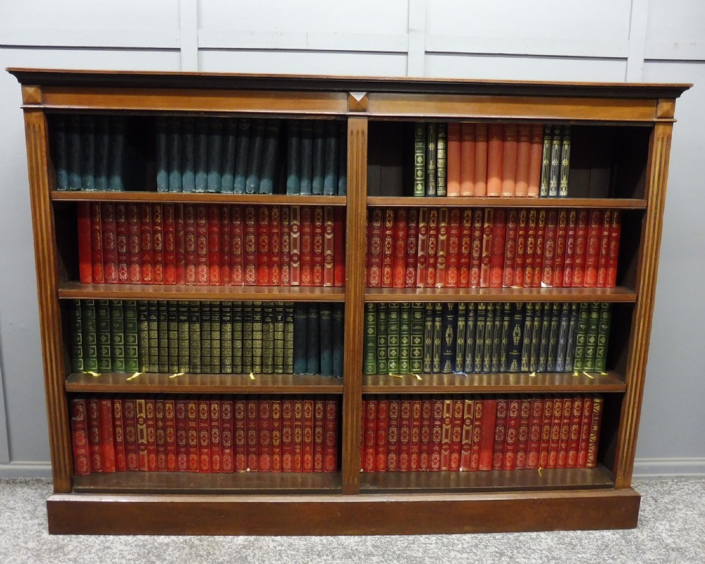 EDWARDIAN MAHOGANY OPEN BOOKCASE  View VIII