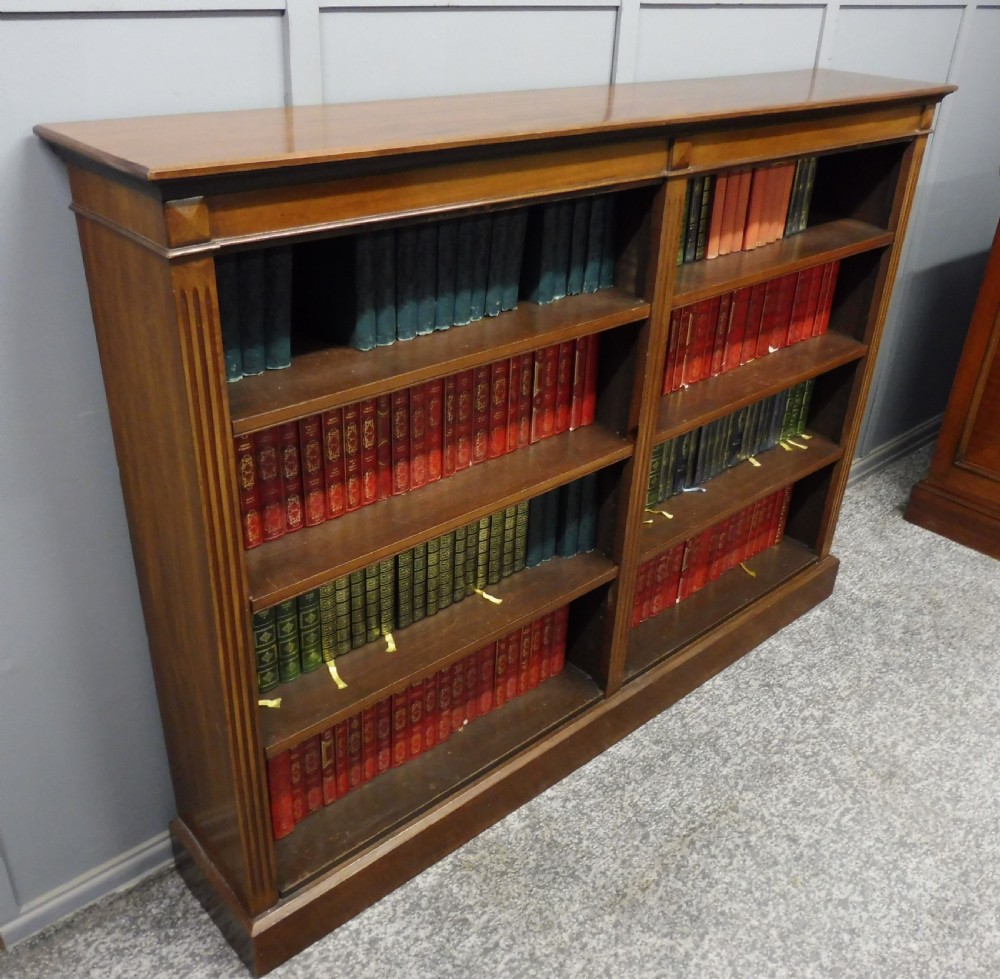 EDWARDIAN MAHOGANY OPEN BOOKCASE  View IX