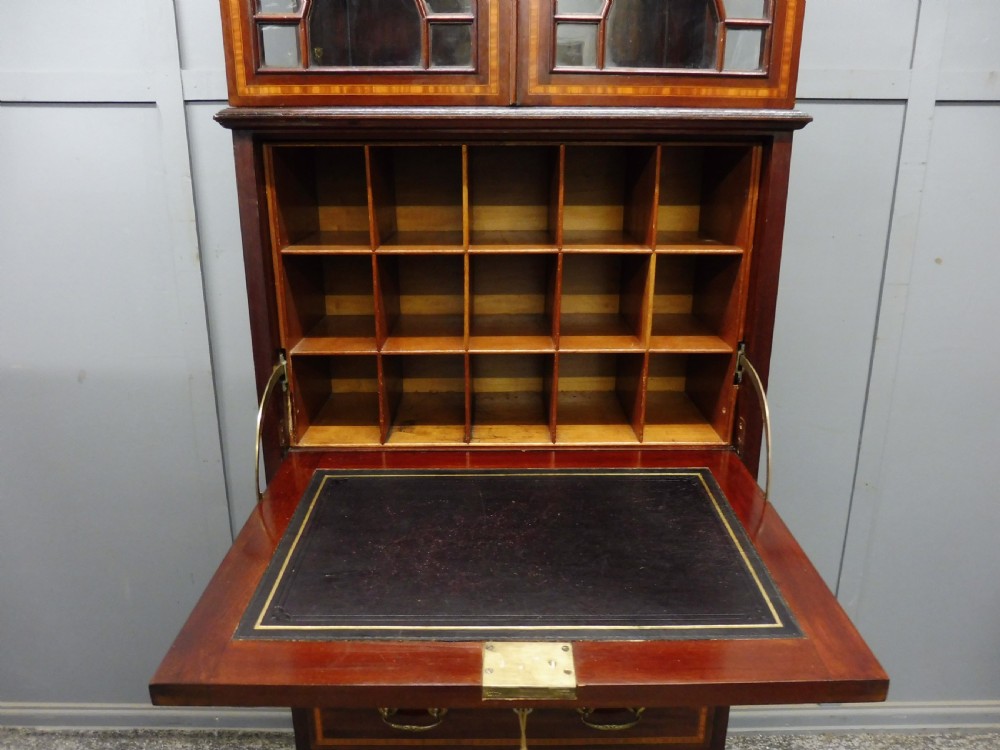 EDWARDIAN INLAID BUREAU CABINET View IV