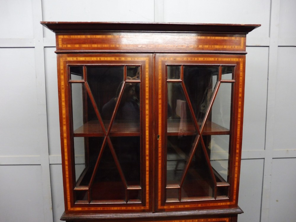 EDWARDIAN INLAID BUREAU CABINET View V