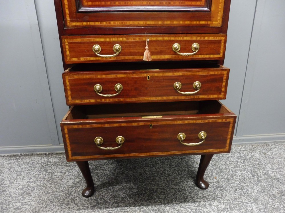 EDWARDIAN INLAID BUREAU CABINET View VI
