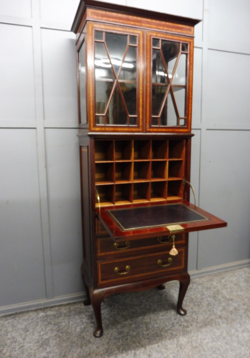 EDWARDIAN INLAID BUREAU CABINET View VII