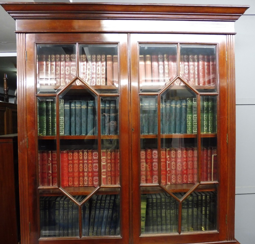 VICTORIAN MAHOGANY SECRETAIRE BOOKCASE  View III