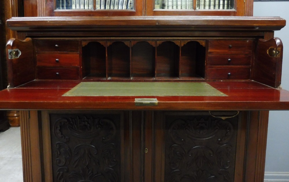 VICTORIAN MAHOGANY SECRETAIRE BOOKCASE  View IV