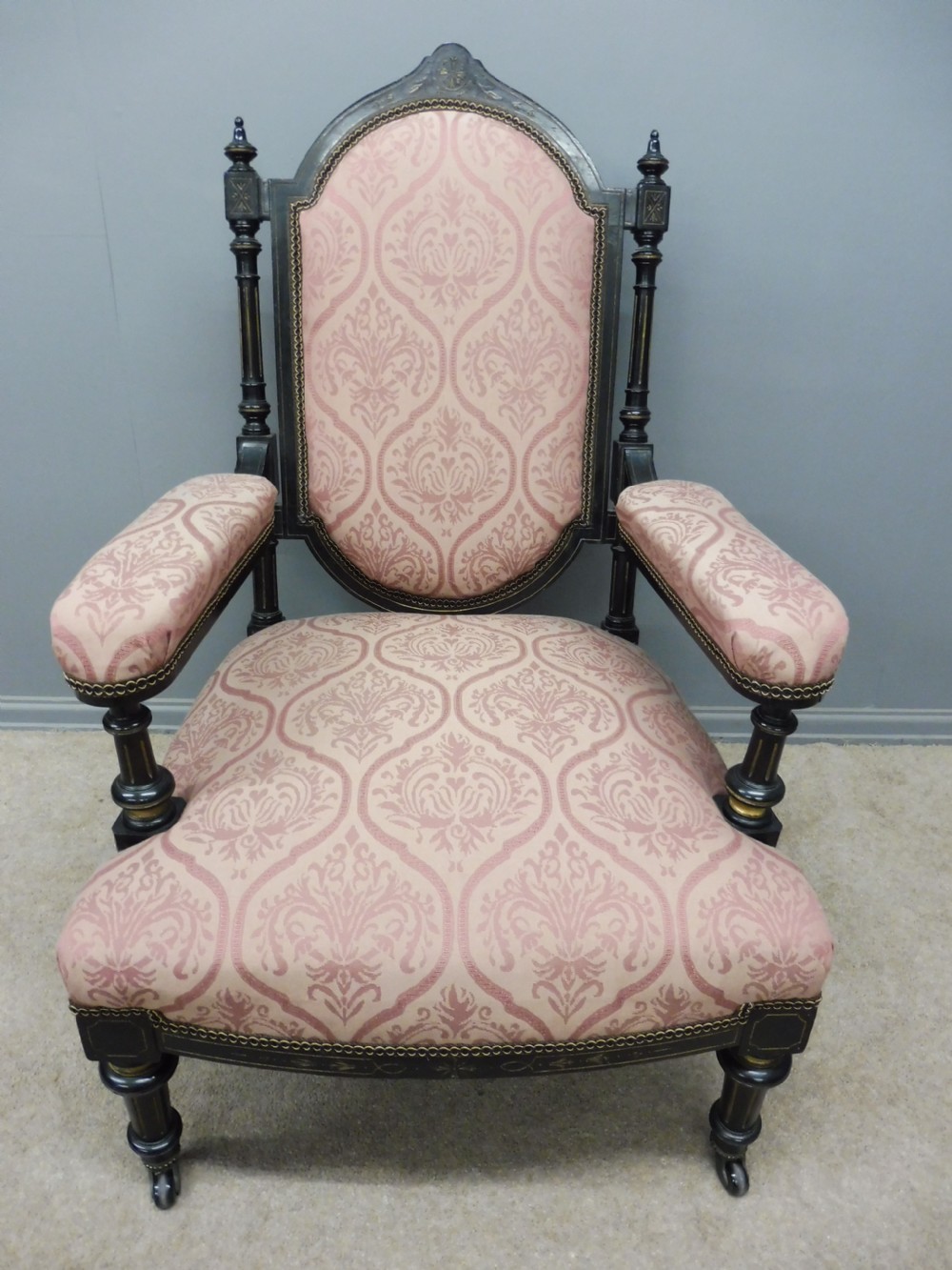 EXCELLENT QUALITY VICTORIAN ARMCHAIR View III