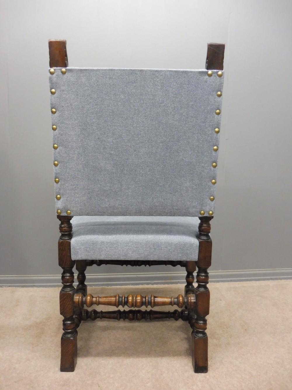 SET OF 8 SUBSTANTIAL OAK DINING CHAIRS View VIII