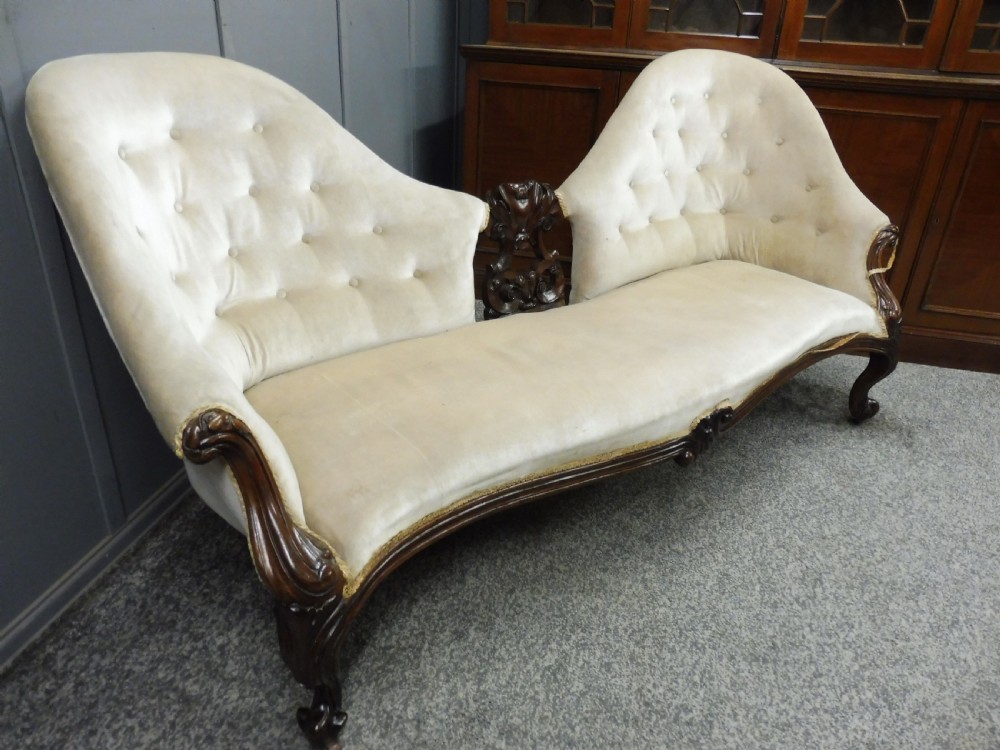 LARGE VICTORIAN SOFA FOR RECOVERING View IX