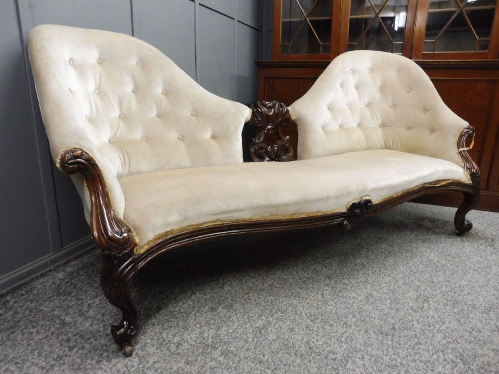 LARGE VICTORIAN SOFA FOR RECOVERING View X