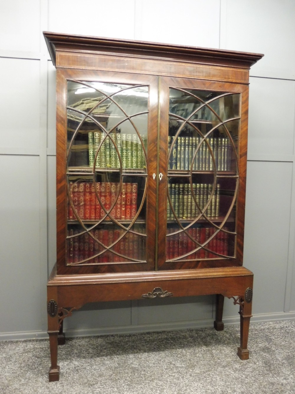 19TH CENTURY MAHOGANY BOOKCASE ON STAND View II