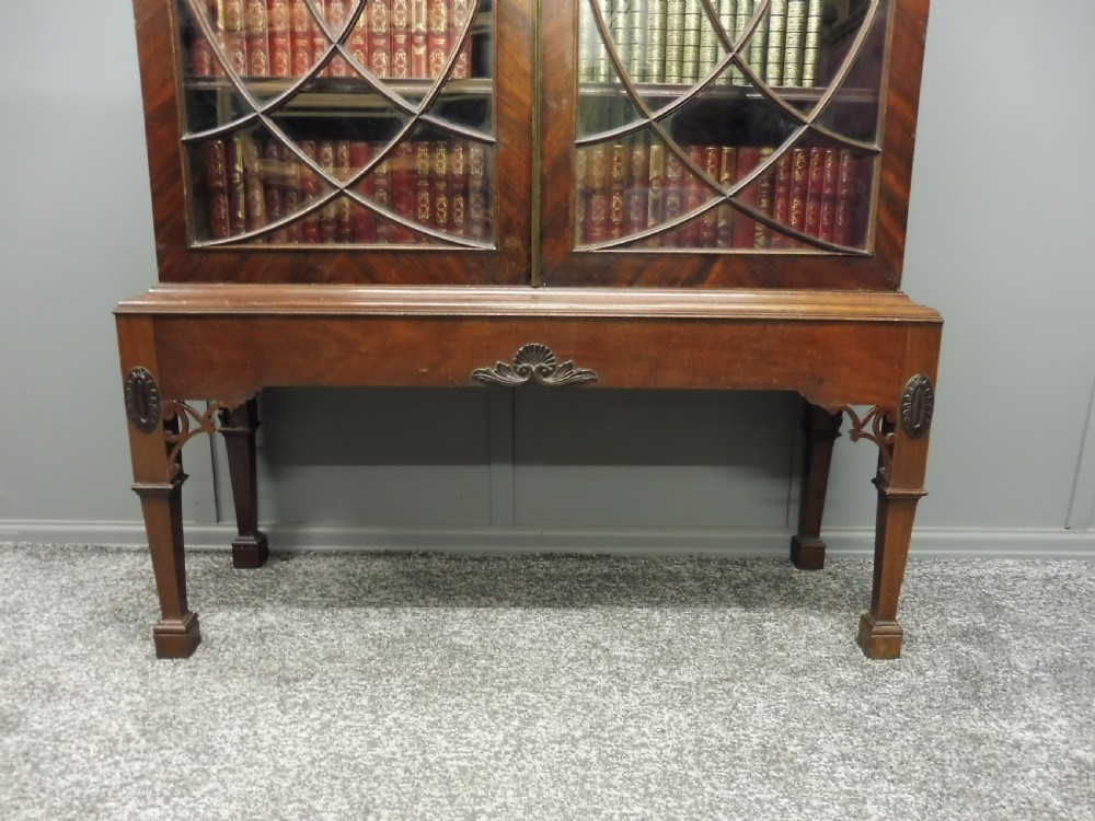 19TH CENTURY MAHOGANY BOOKCASE ON STAND View VII