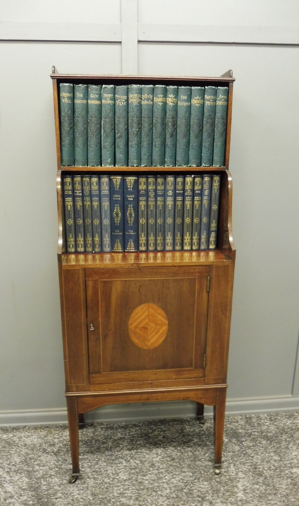 SMALL EDWARDIAN INLAID BOOKCASE