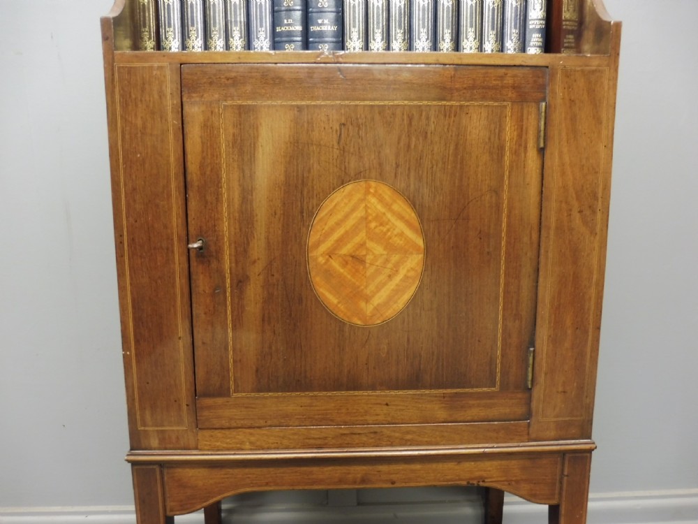 SMALL EDWARDIAN INLAID BOOKCASE View VI