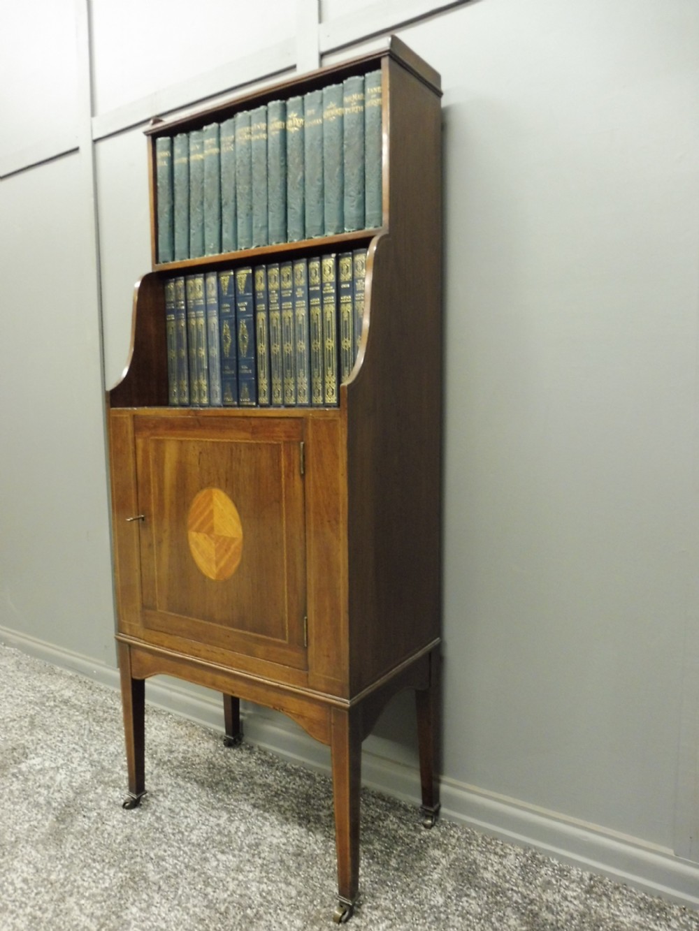 SMALL EDWARDIAN INLAID BOOKCASE View XII