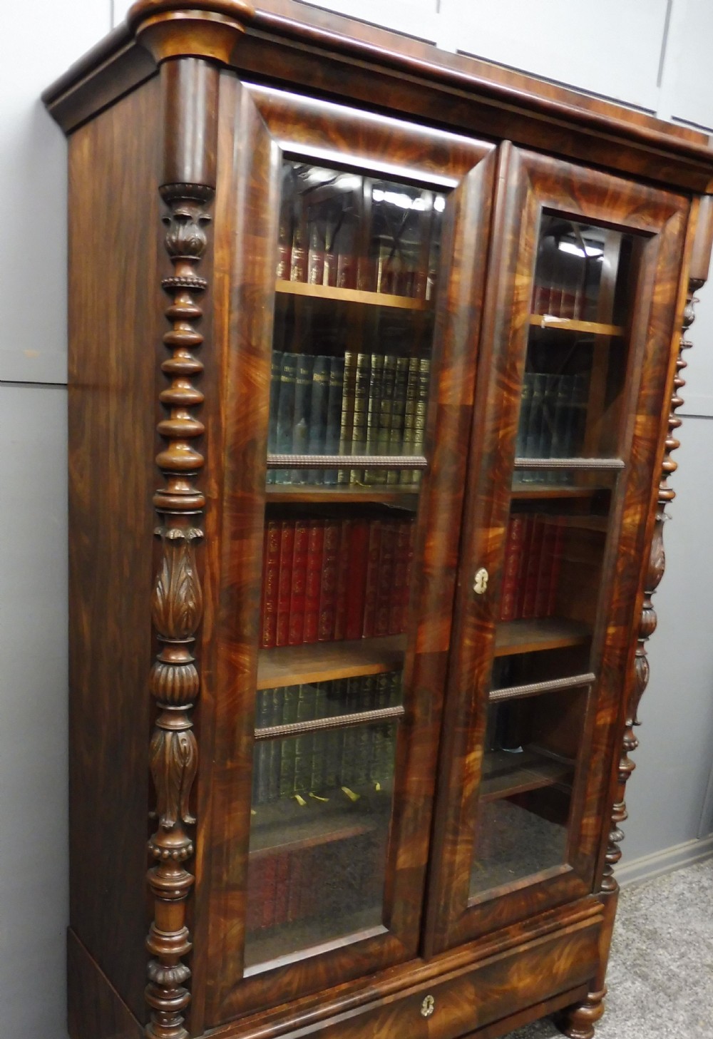 VICTORIAN MAHOGANY BIEDERMEIER BOOKCASE View V