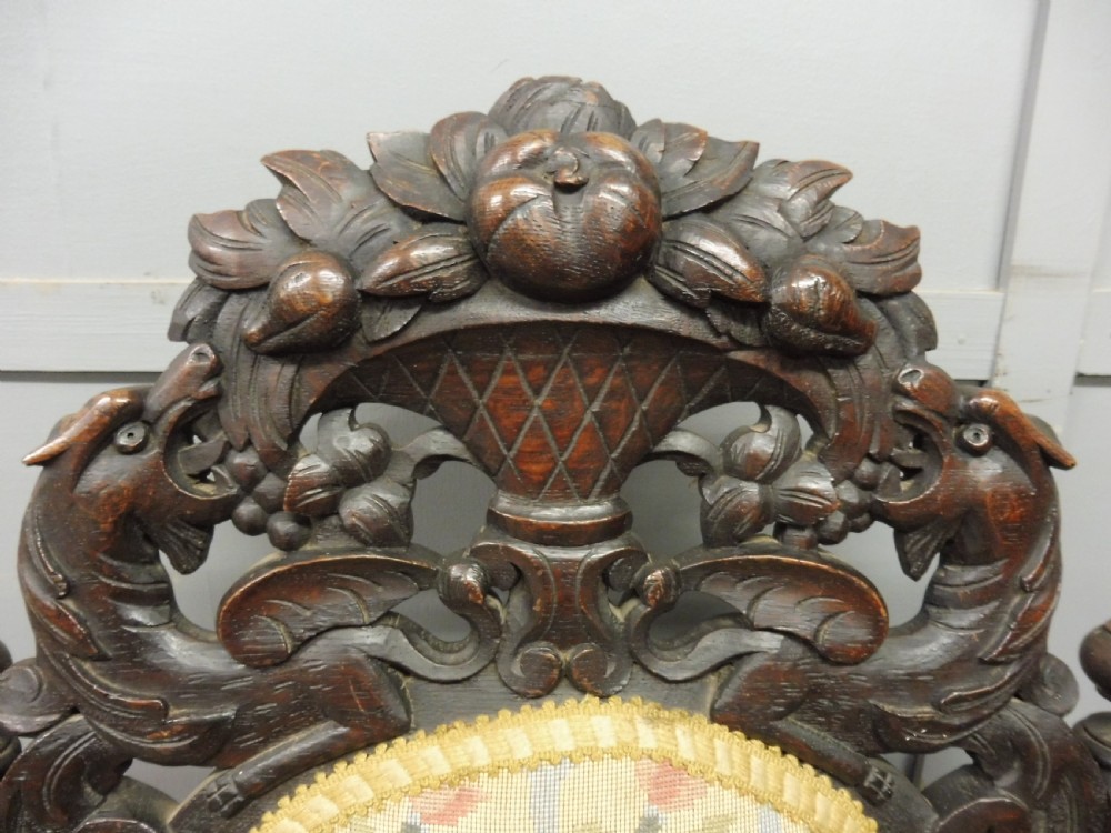 19TH CENTURY CARVED OAK ARMCHAIR View VII