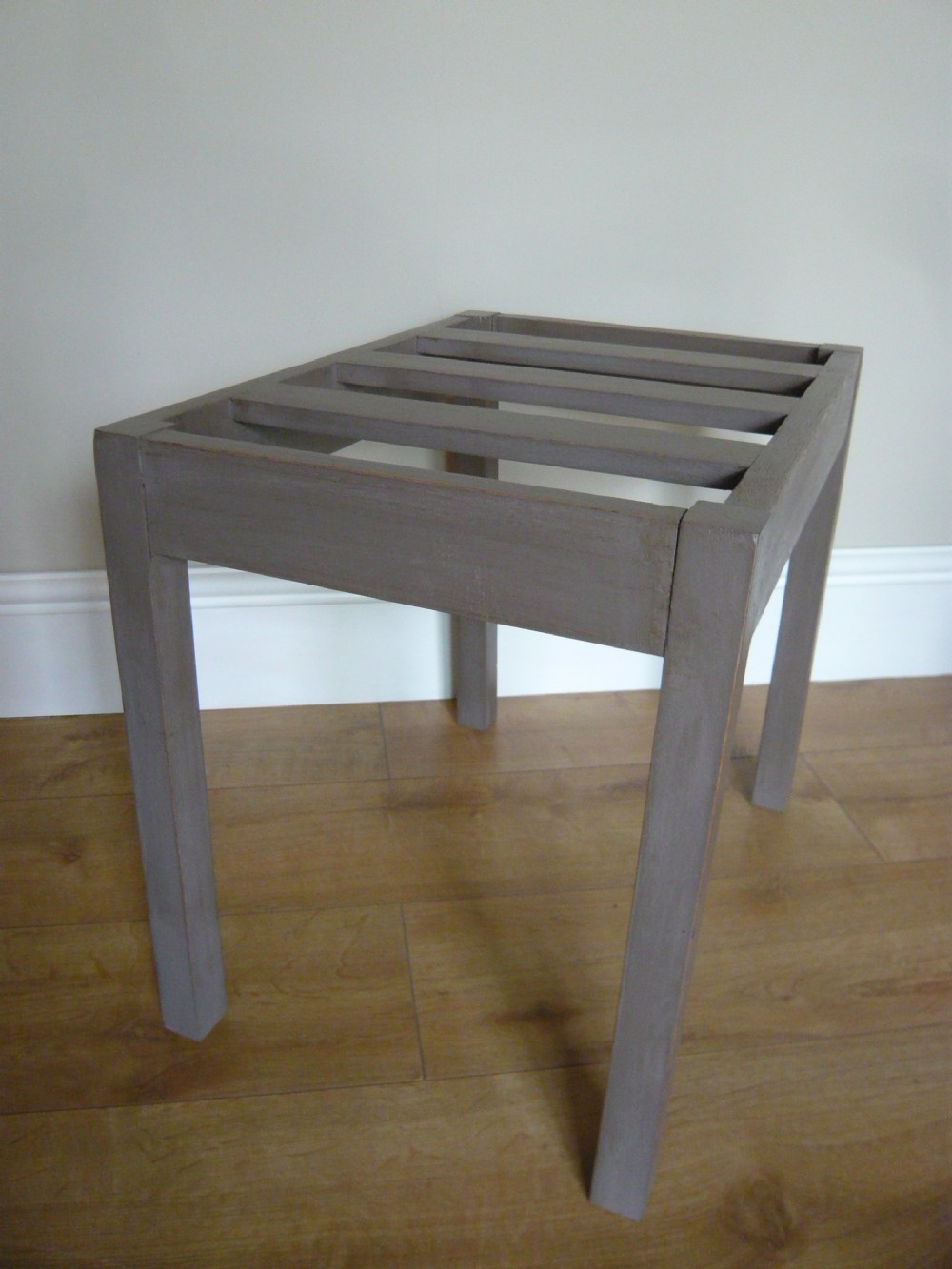 Oak Painted French Luggage suitcase stand c 1920  View V