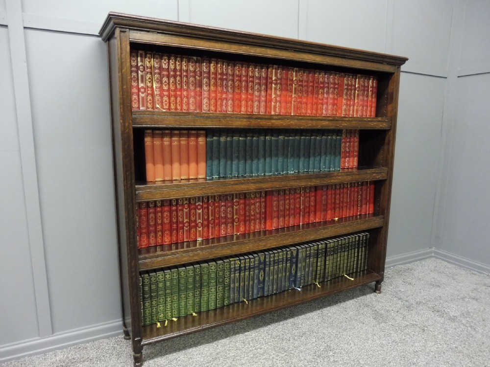 EDWARDIAN OAK OPEN BOOKCASE View II