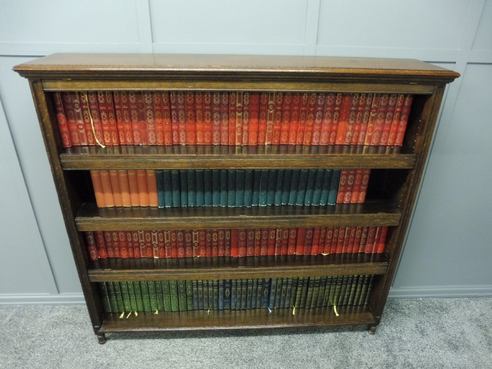 EDWARDIAN OAK OPEN BOOKCASE View III