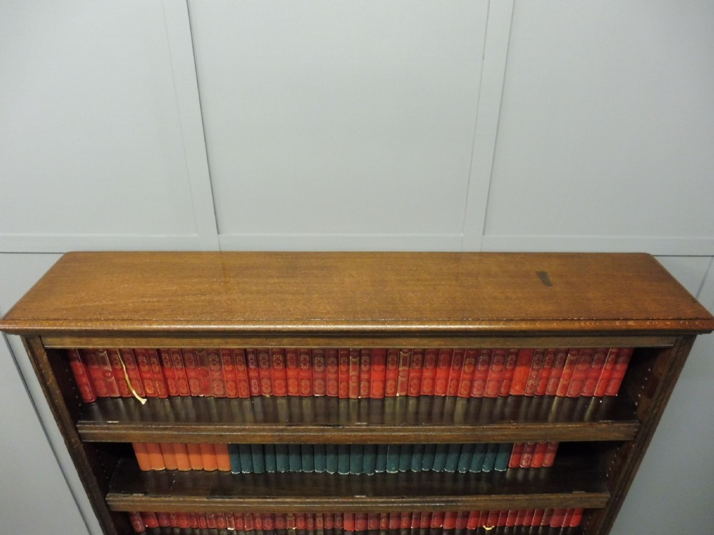 EDWARDIAN OAK OPEN BOOKCASE View IV