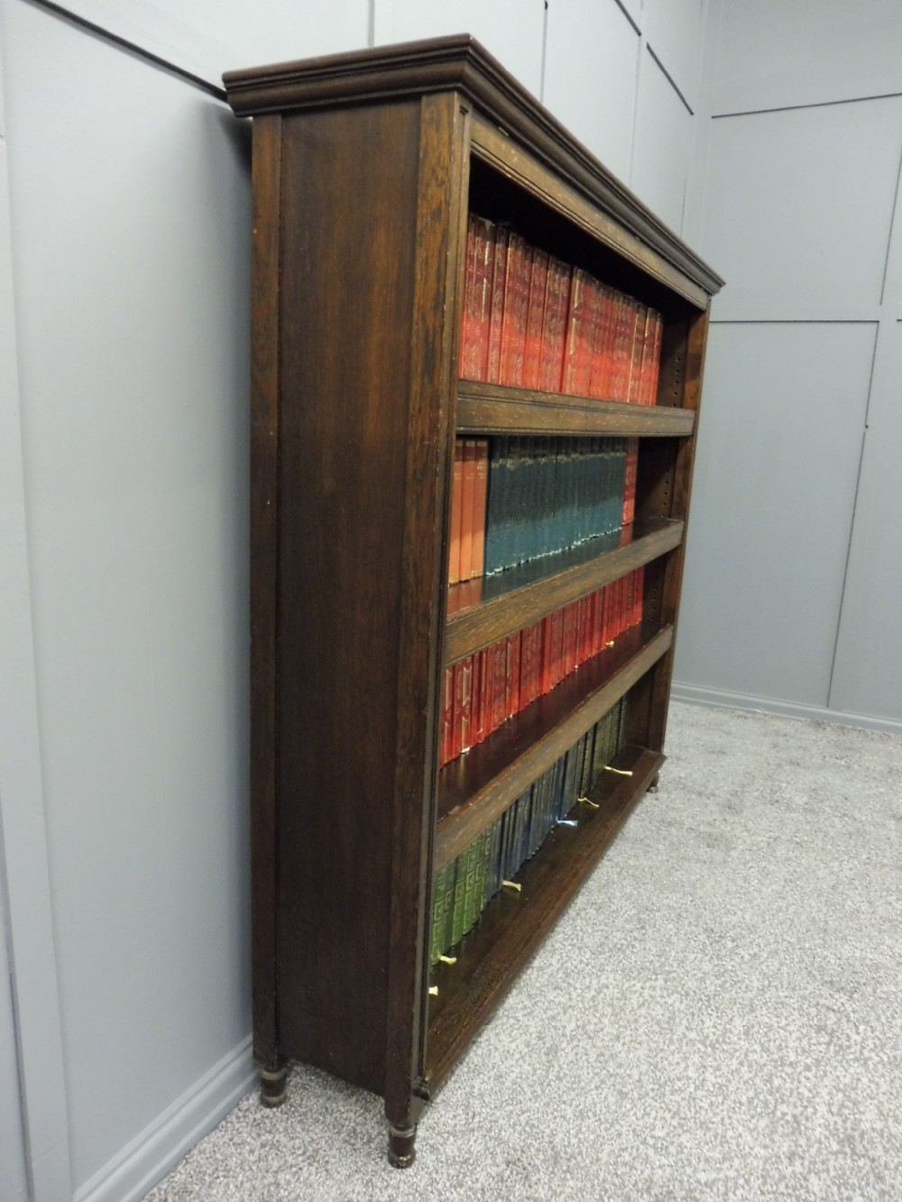 EDWARDIAN OAK OPEN BOOKCASE View VII