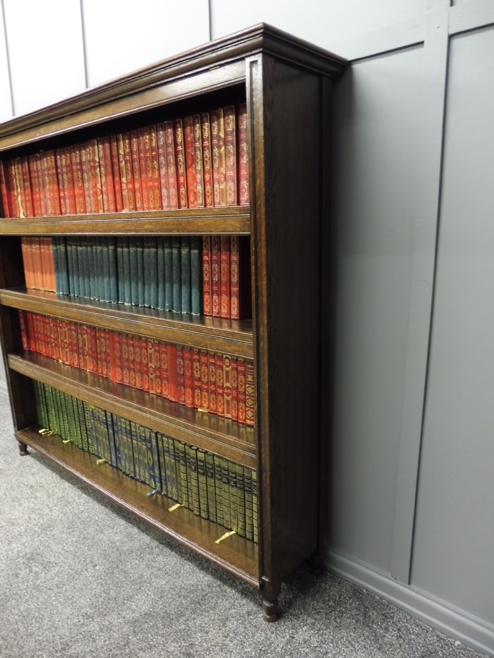 EDWARDIAN OAK OPEN BOOKCASE View VIII