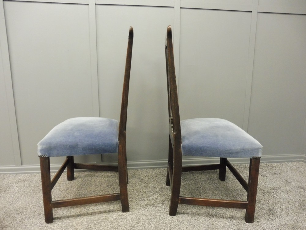 SET OF SIX GEORGE 111 OAK COUNTRY DINING CHAIRS View IV
