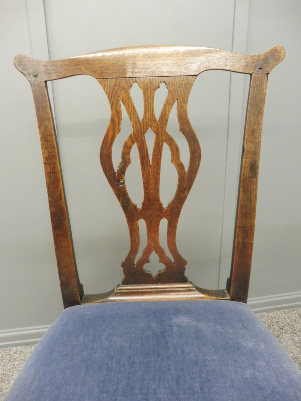 SET OF SIX GEORGE 111 OAK COUNTRY DINING CHAIRS View VII