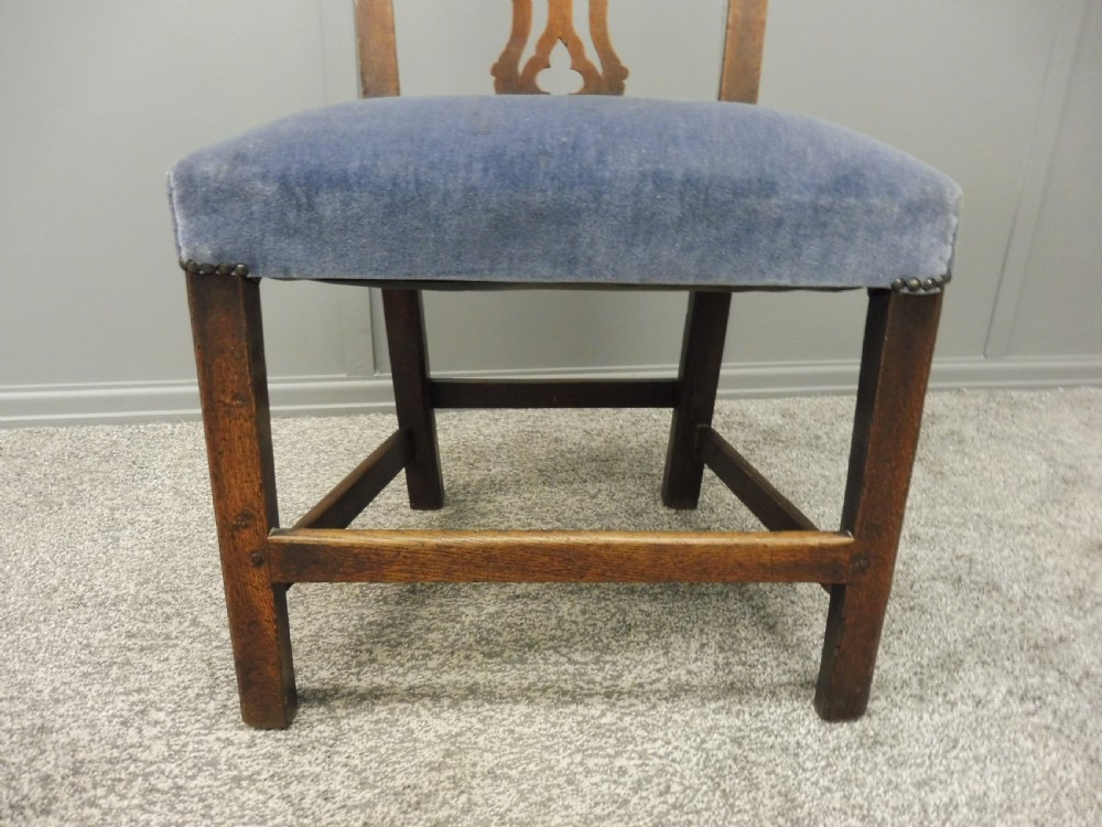 SET OF SIX GEORGE 111 OAK COUNTRY DINING CHAIRS View VIII