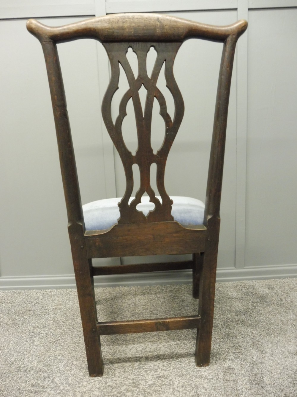 SET OF SIX GEORGE 111 OAK COUNTRY DINING CHAIRS View XI