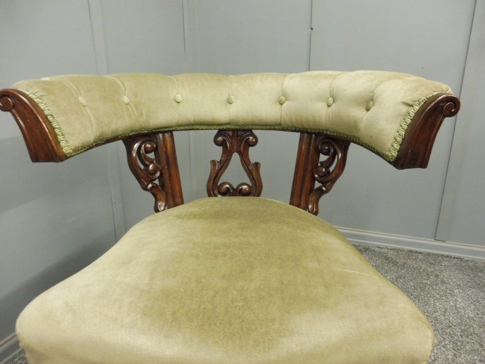 MID 19TH CENTURY VICTORIAN PERIOD MAHOGANY DESK CHAIR View III