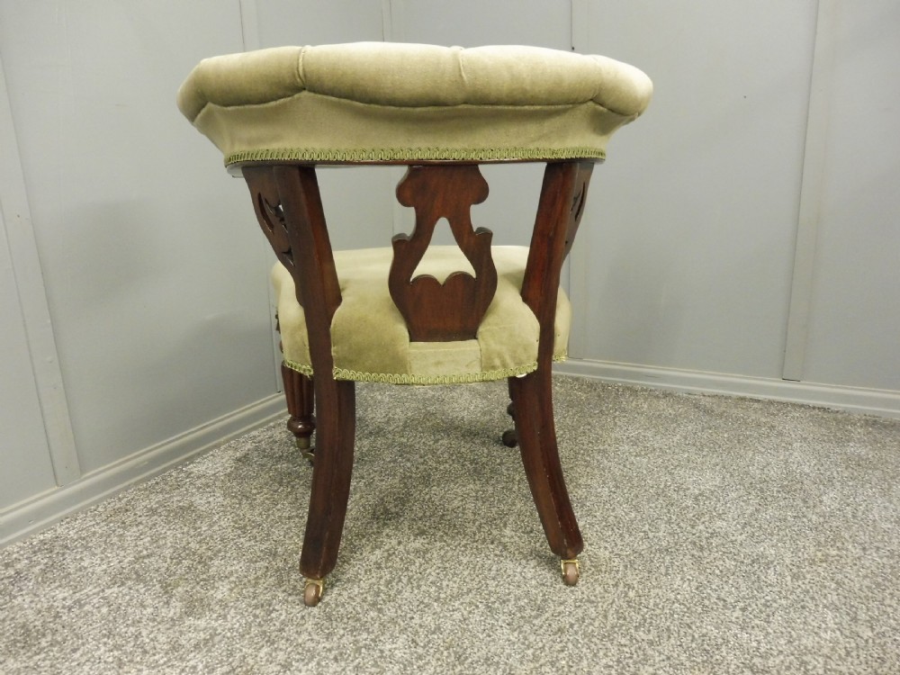 MID 19TH CENTURY VICTORIAN PERIOD MAHOGANY DESK CHAIR View IV