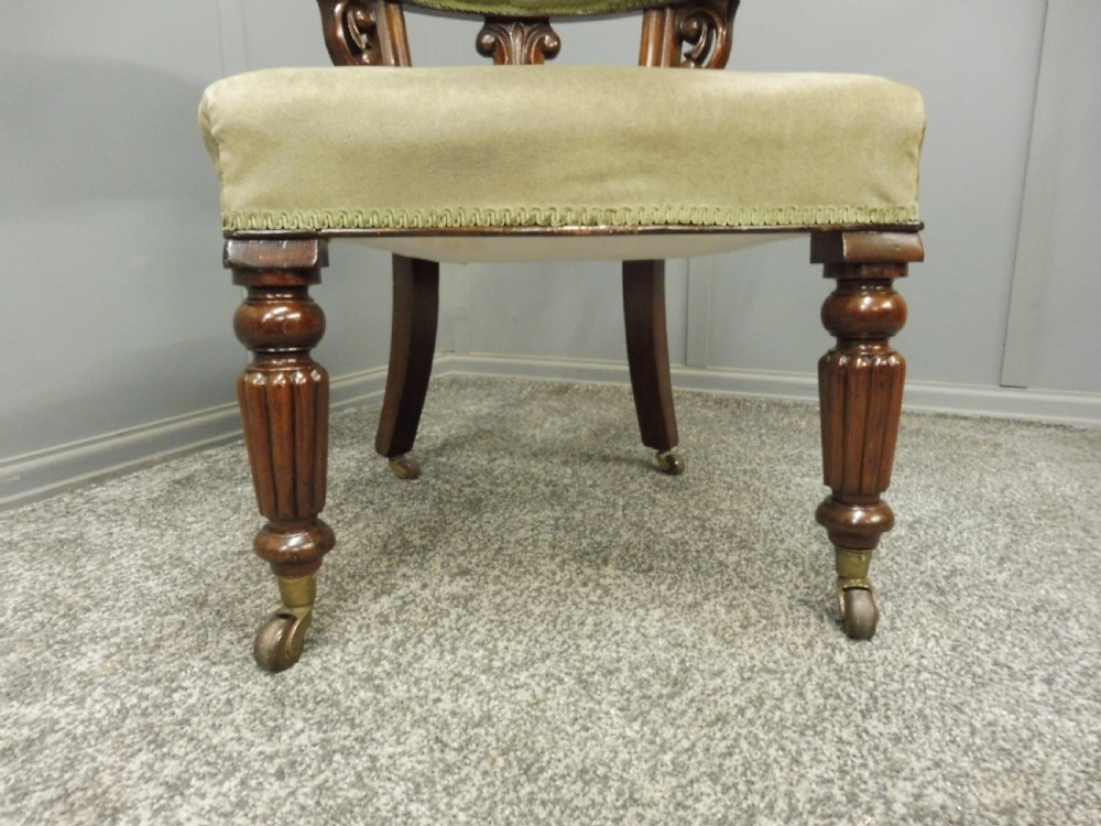 MID 19TH CENTURY VICTORIAN PERIOD MAHOGANY DESK CHAIR View VII