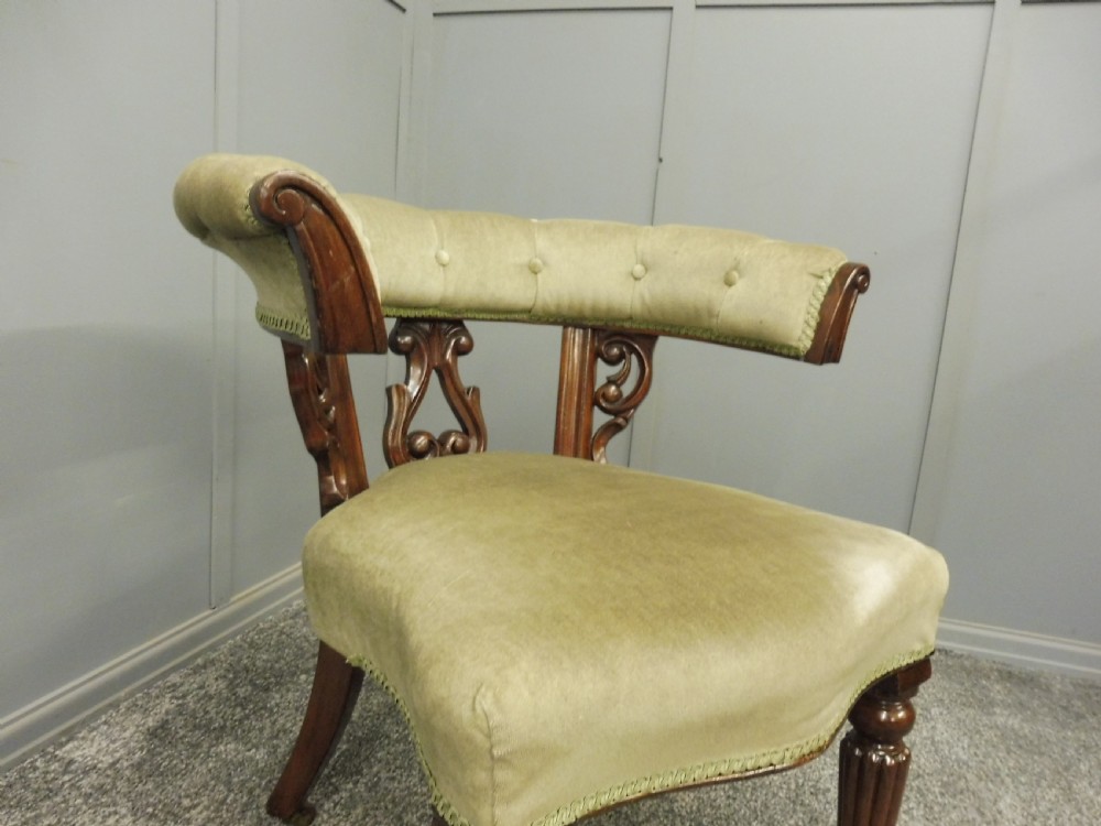 MID 19TH CENTURY VICTORIAN PERIOD MAHOGANY DESK CHAIR View VIII