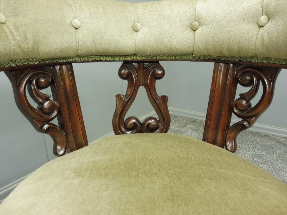 MID 19TH CENTURY VICTORIAN PERIOD MAHOGANY DESK CHAIR View IX