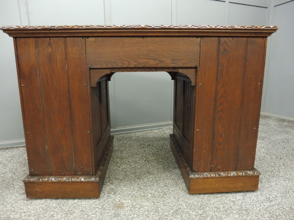 19TH CENTURY CARVED OAK DESK View VIII
