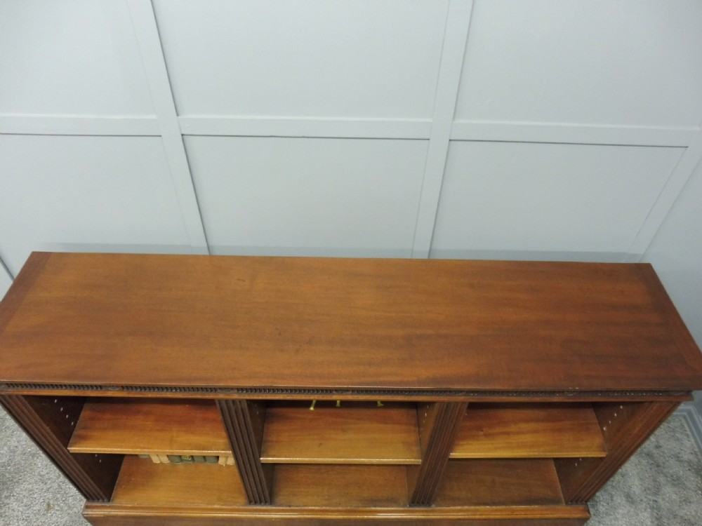 EDWARDIAN MAHOGANY LOW OPEN BOOKCASE View V