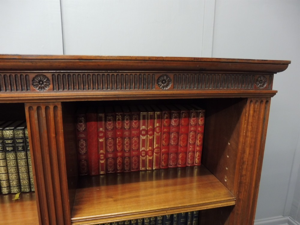 EDWARDIAN MAHOGANY LOW OPEN BOOKCASE View VI