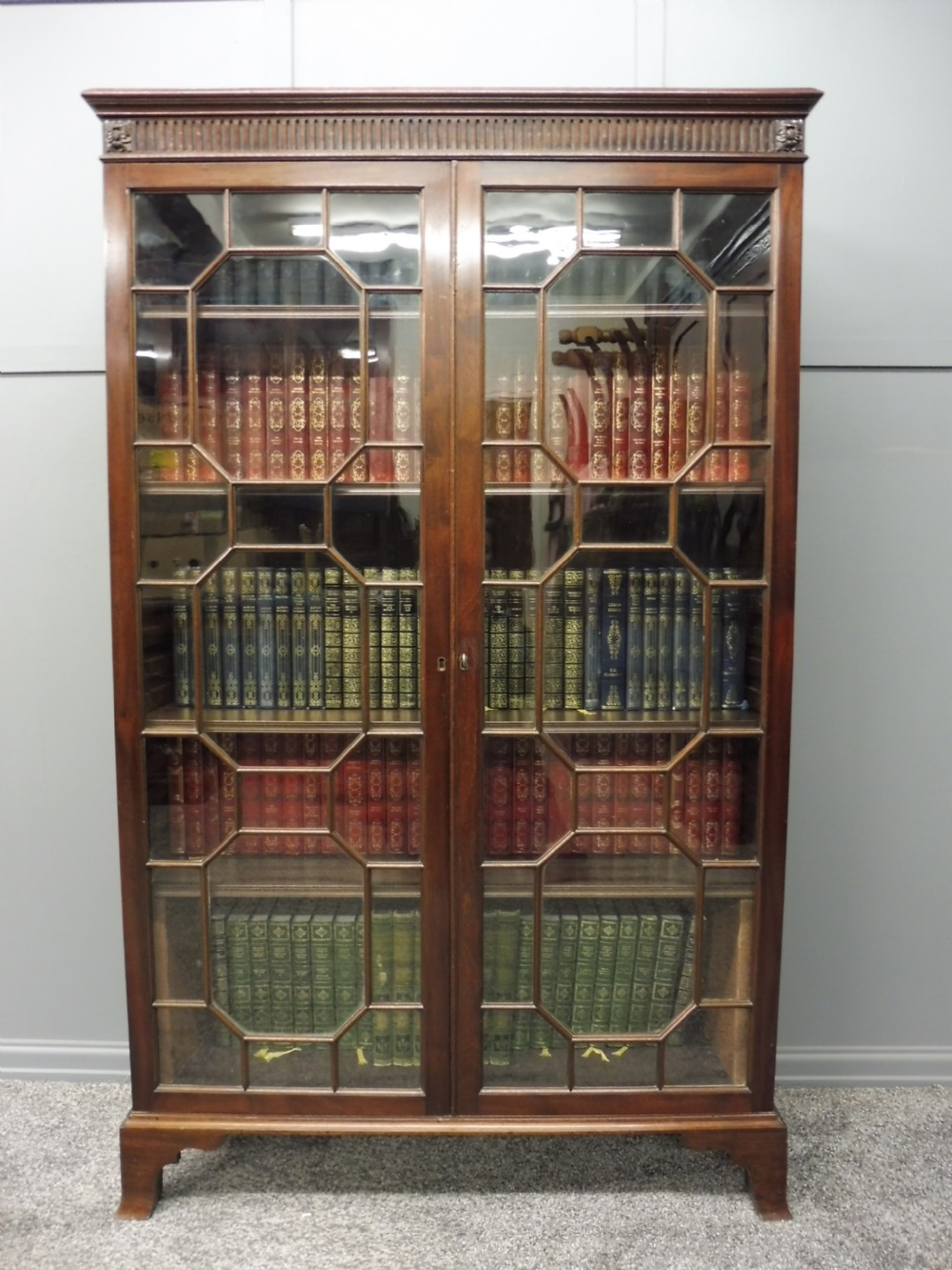 GOOD QUALITY EDWARDIAN MAHOGANY BOOKCASE View II