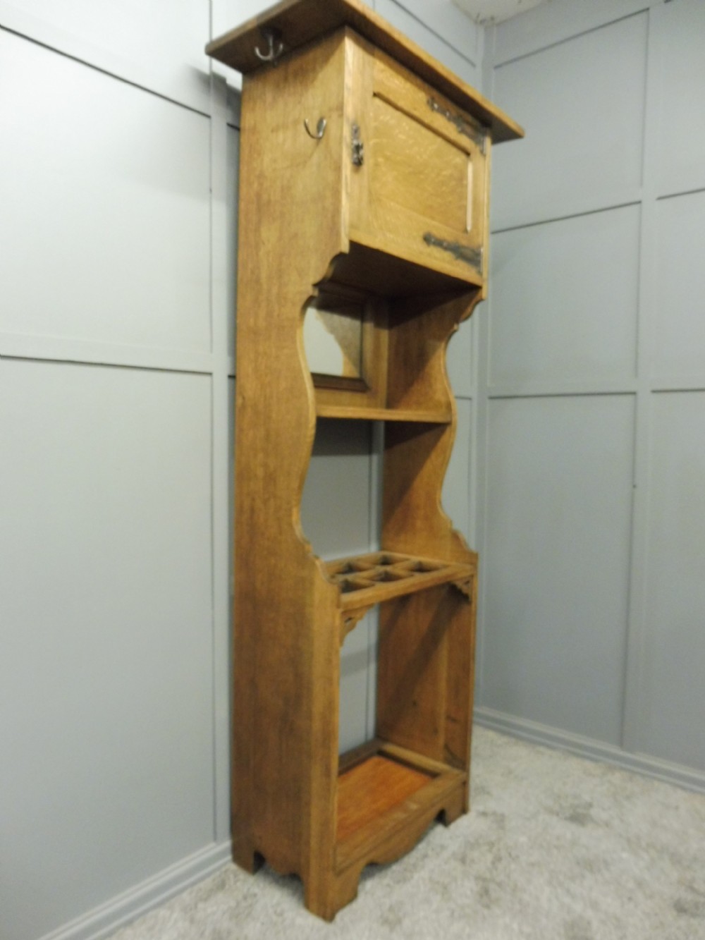 OAK ARTS AND CRAFTS HALLSTAND View VII