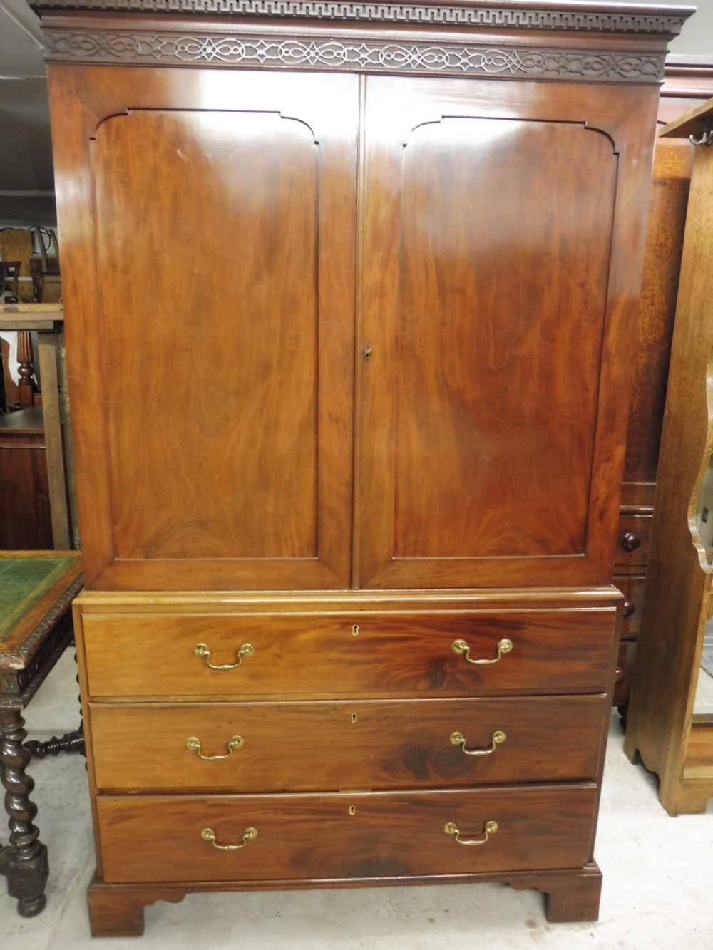 19TH CENTURY MAHOGANY PRESS CUPBOARD View XII