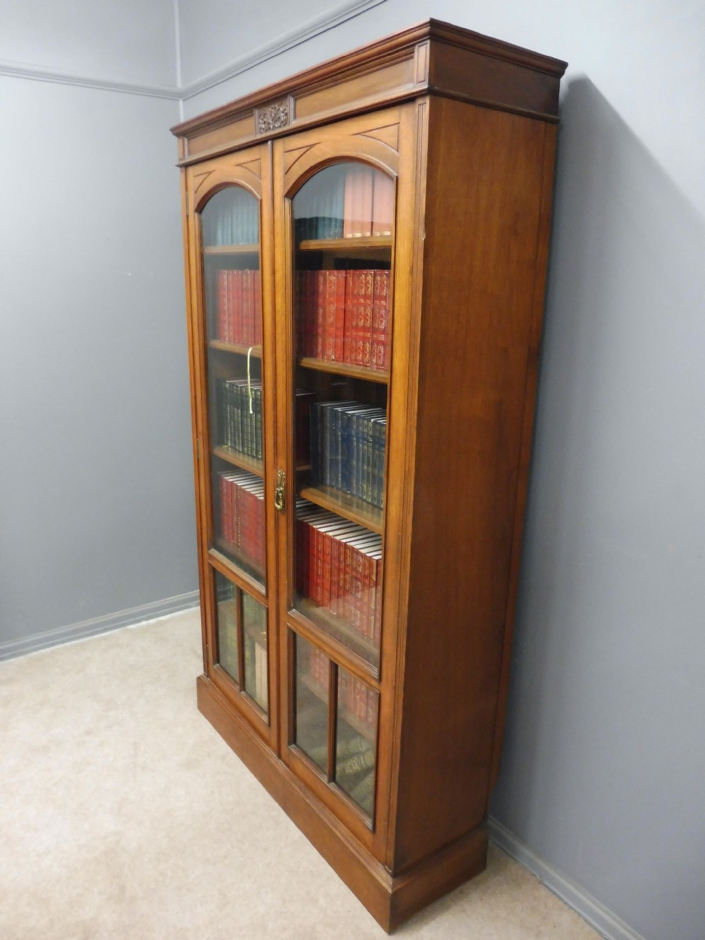 VICTORIAN PERIOD WALNUT BOOKCASE View IV
