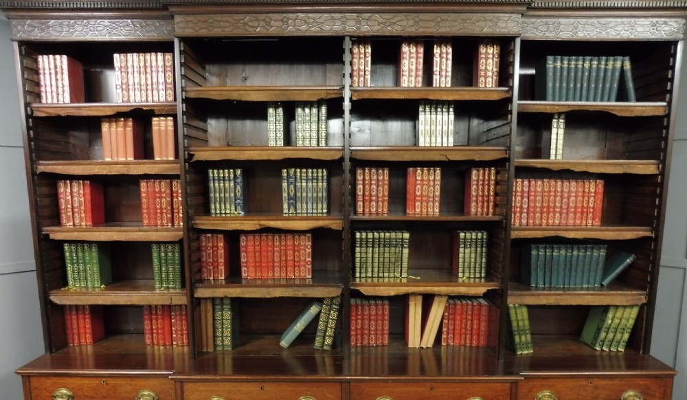 RARE LARGE GEORGIAN CAMPAIGN BOOKCASE View V